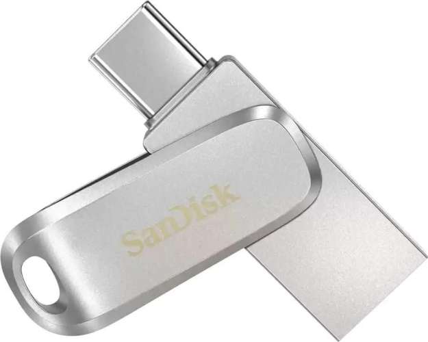 Флешка USB Sandisk Ultra Dual Drive Luxe 512ГБ, USB3.1, серебристый [sdddc4-512g-g46]